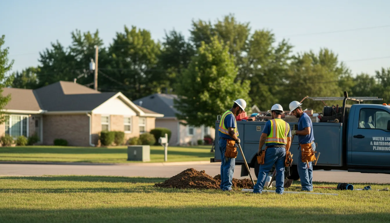 Residential water line and bathroom plumbing service in Mcnary, AZ
